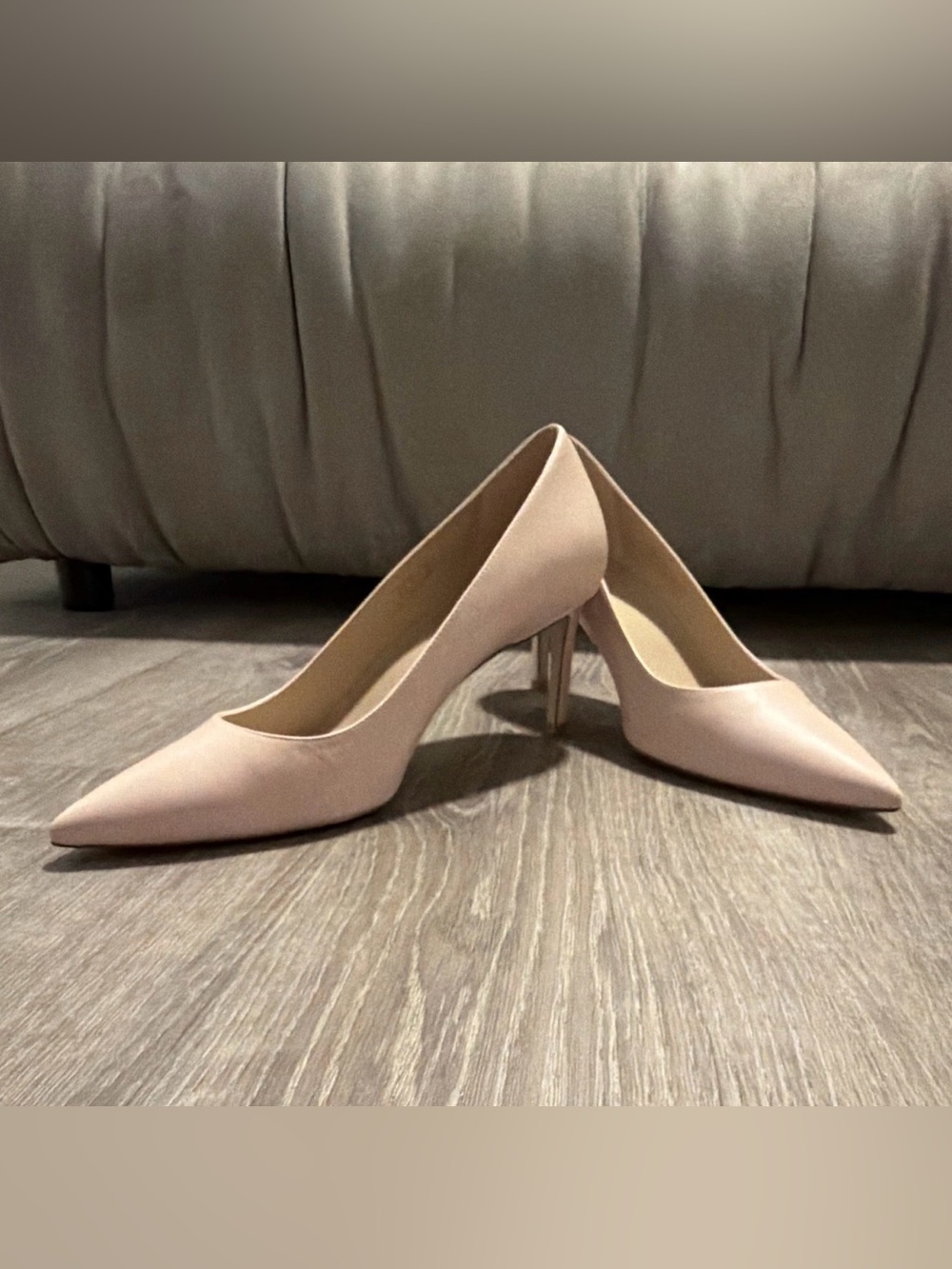 Stuart Weitzman Nude Pink Pointed-Toe Mid Heel Pumps